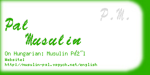 pal musulin business card